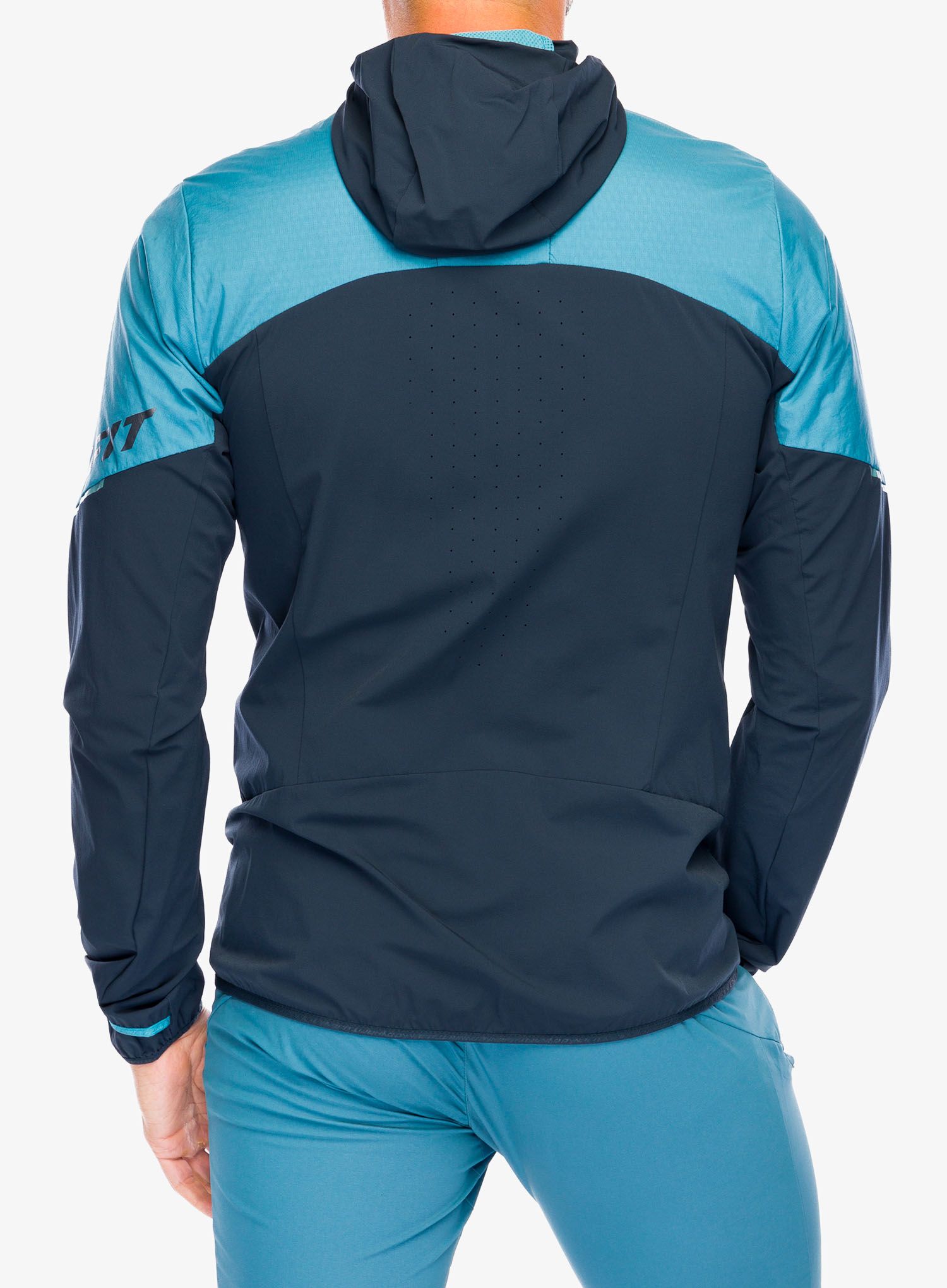 Flísová bunda Dynafit Traverse Alpha Hooded JKT - storm blue