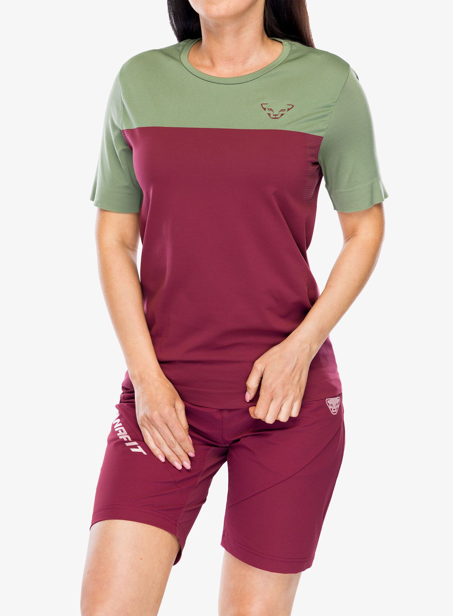 Dámske tričko Dynafit Traverse S-Tech S/S Tee - burgundy