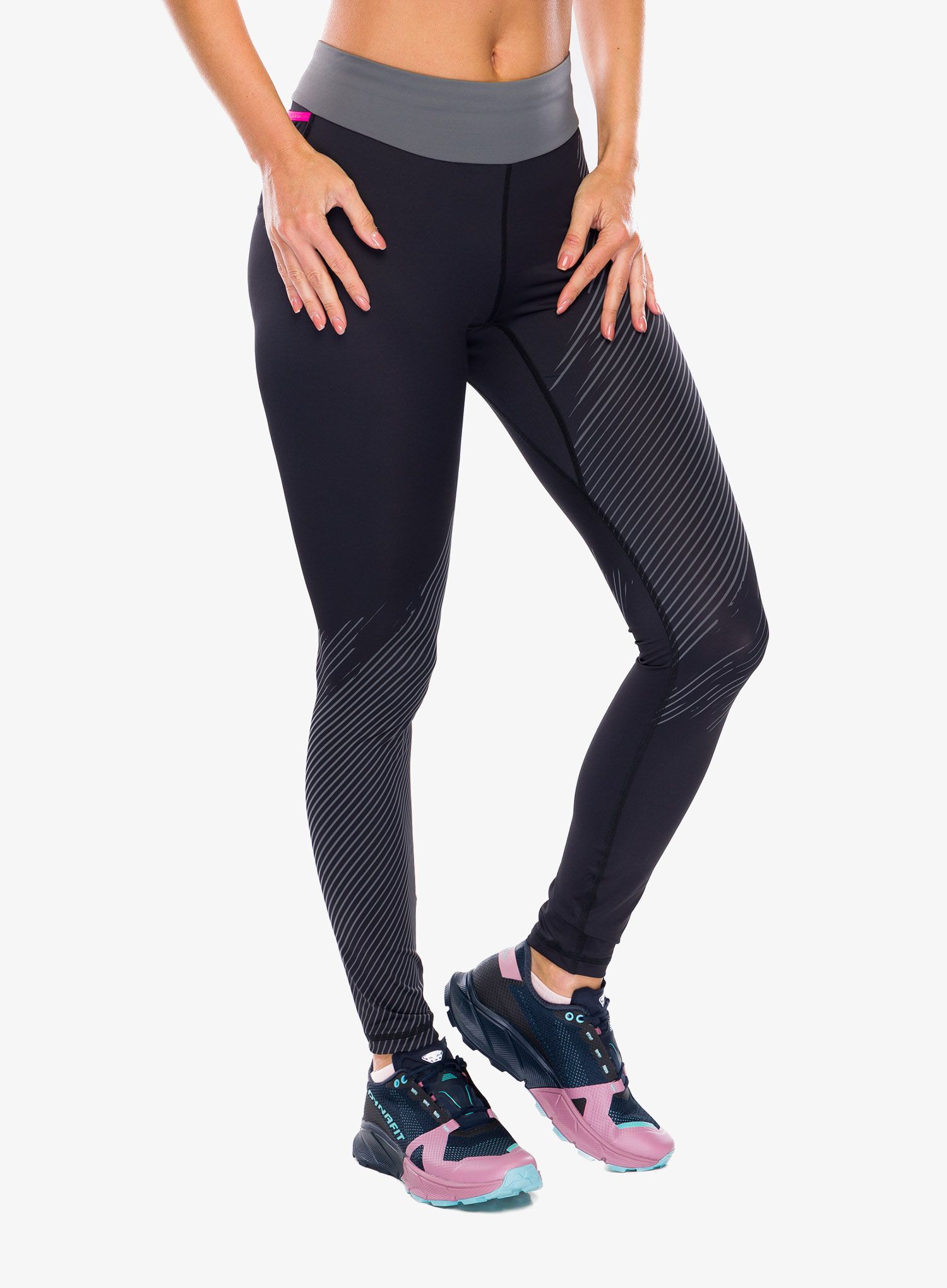 Dámske bežecké legíny Dynafit Ultra Graphic Long Tights - black out