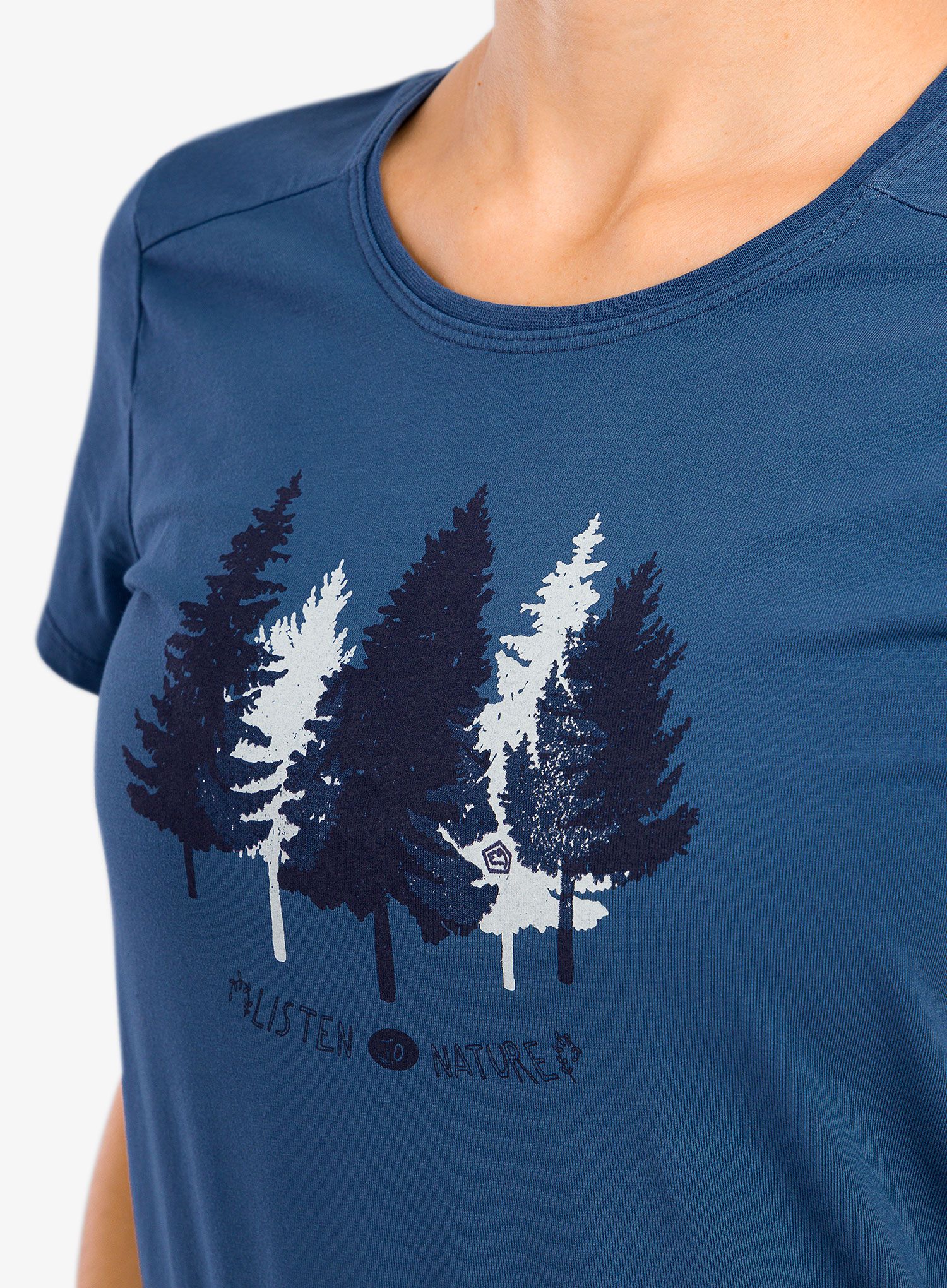 Lezecké tričko dámske E9 5Trees - vintage blue