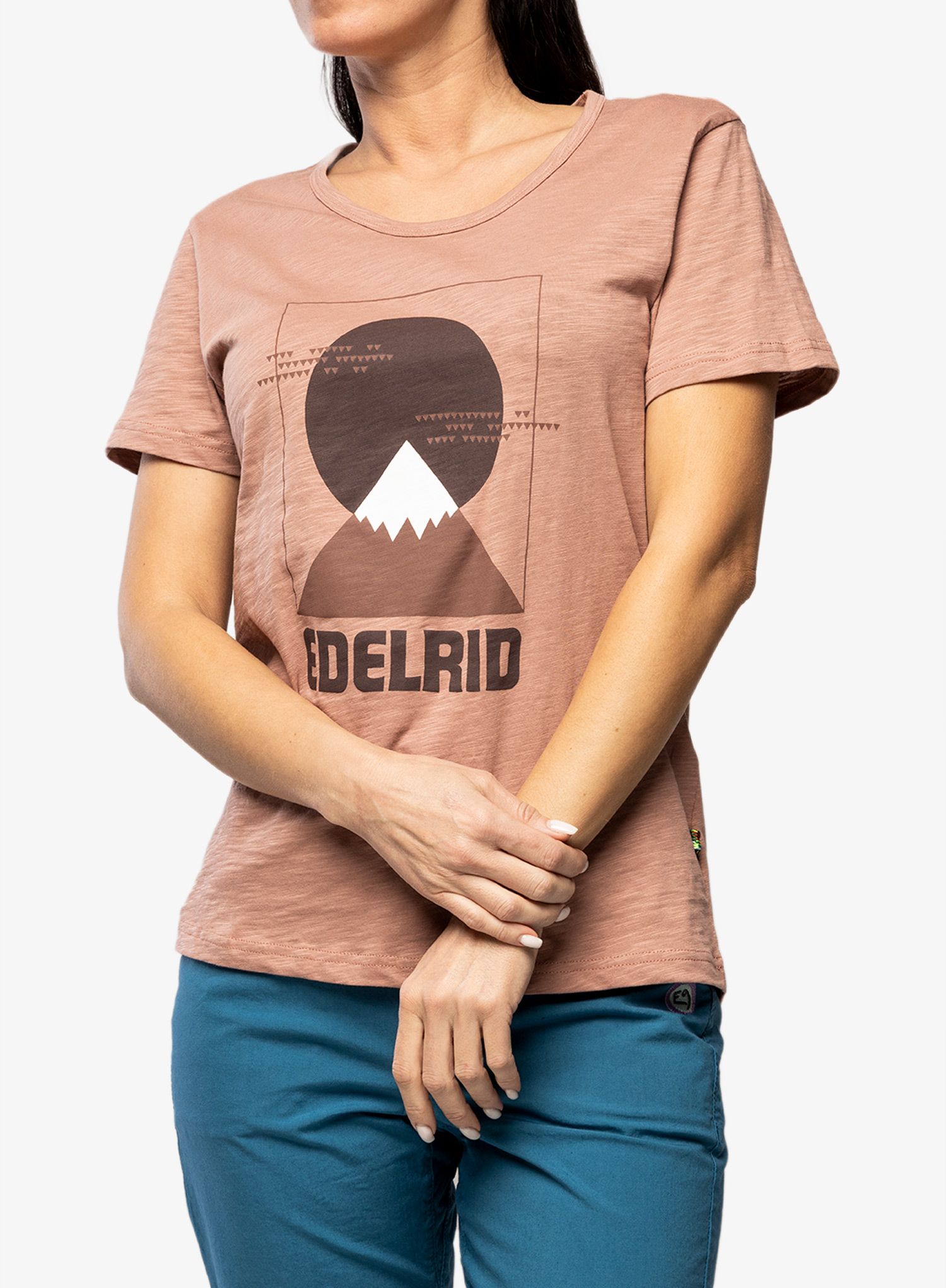Bavlnené tričko dámske Edelrid Wo Highball T-Shirt V - mineral