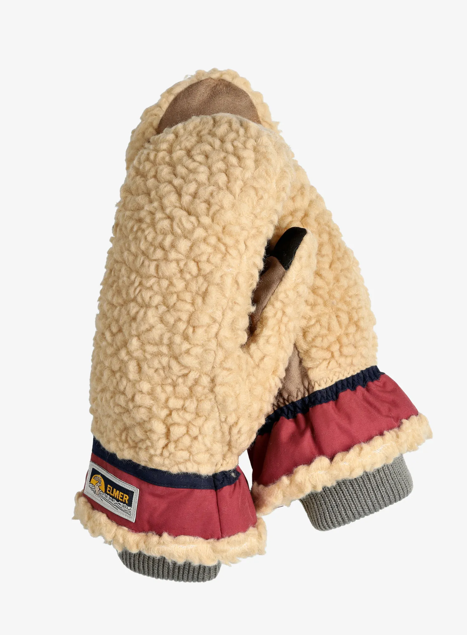 Vlnené rukavice Elmer EM354 Teddy Mitten - beige/wine