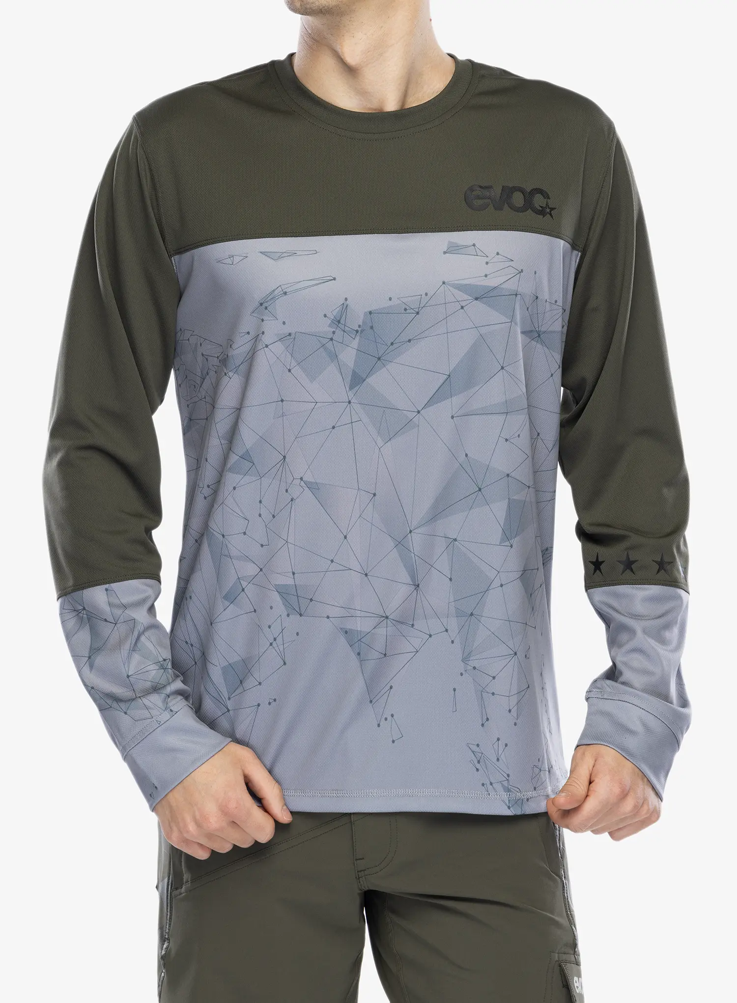Cyklistická mikina Evoc Long Sleeve Jersey - stone