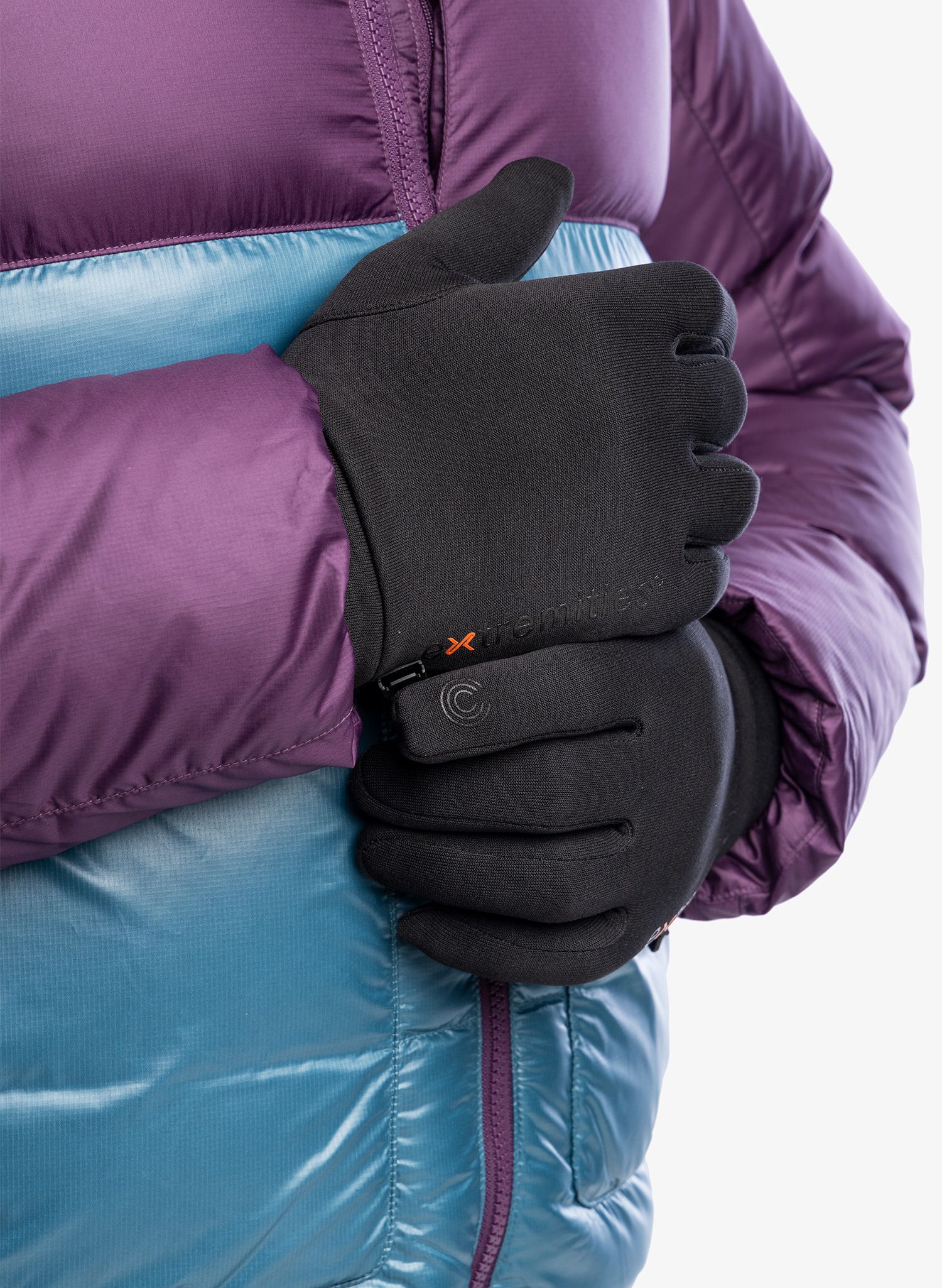 Flísové rukavice Extremities Sticky Power Liner Glove - black