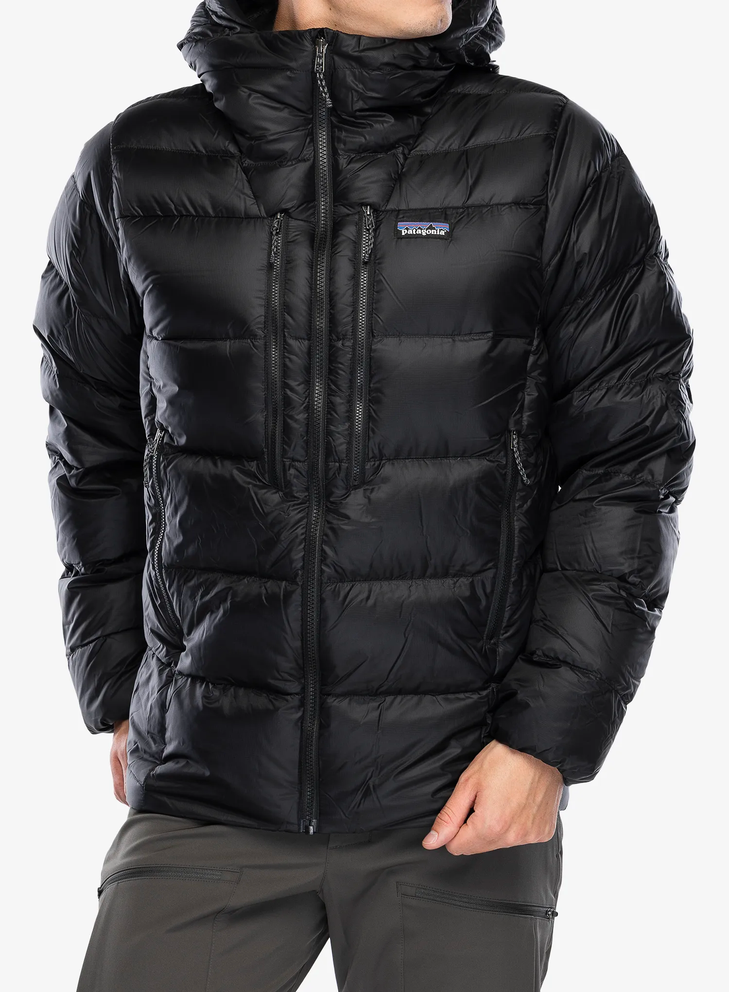 Bunda pánska Patagonia Fitz Roy Down Hoody - black