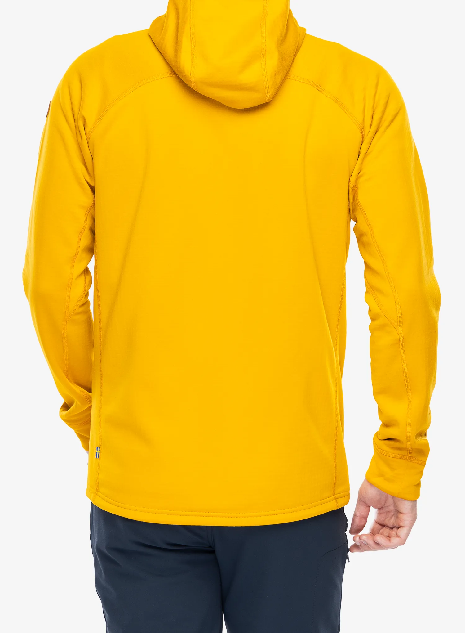 Flísová mikina Fjallraven Abisko Grid Fleece Hoodie - mustard yellow