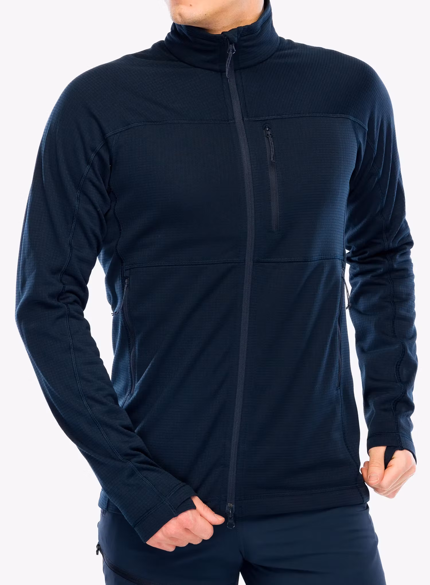 Mikina na zips Fjallraven Abisko Lite Fleece Jacket - dark navy