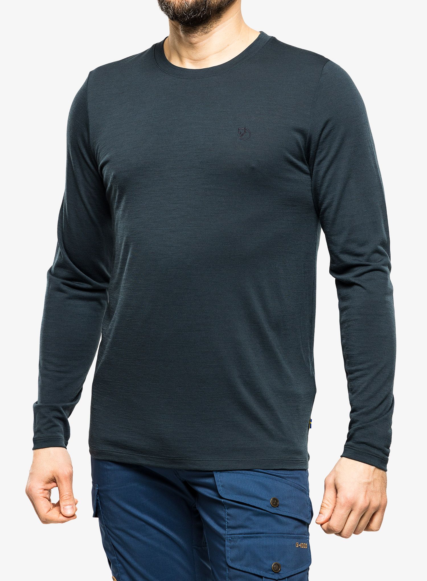 Mikina Fjallraven Abisko Wool LS - dark navy
