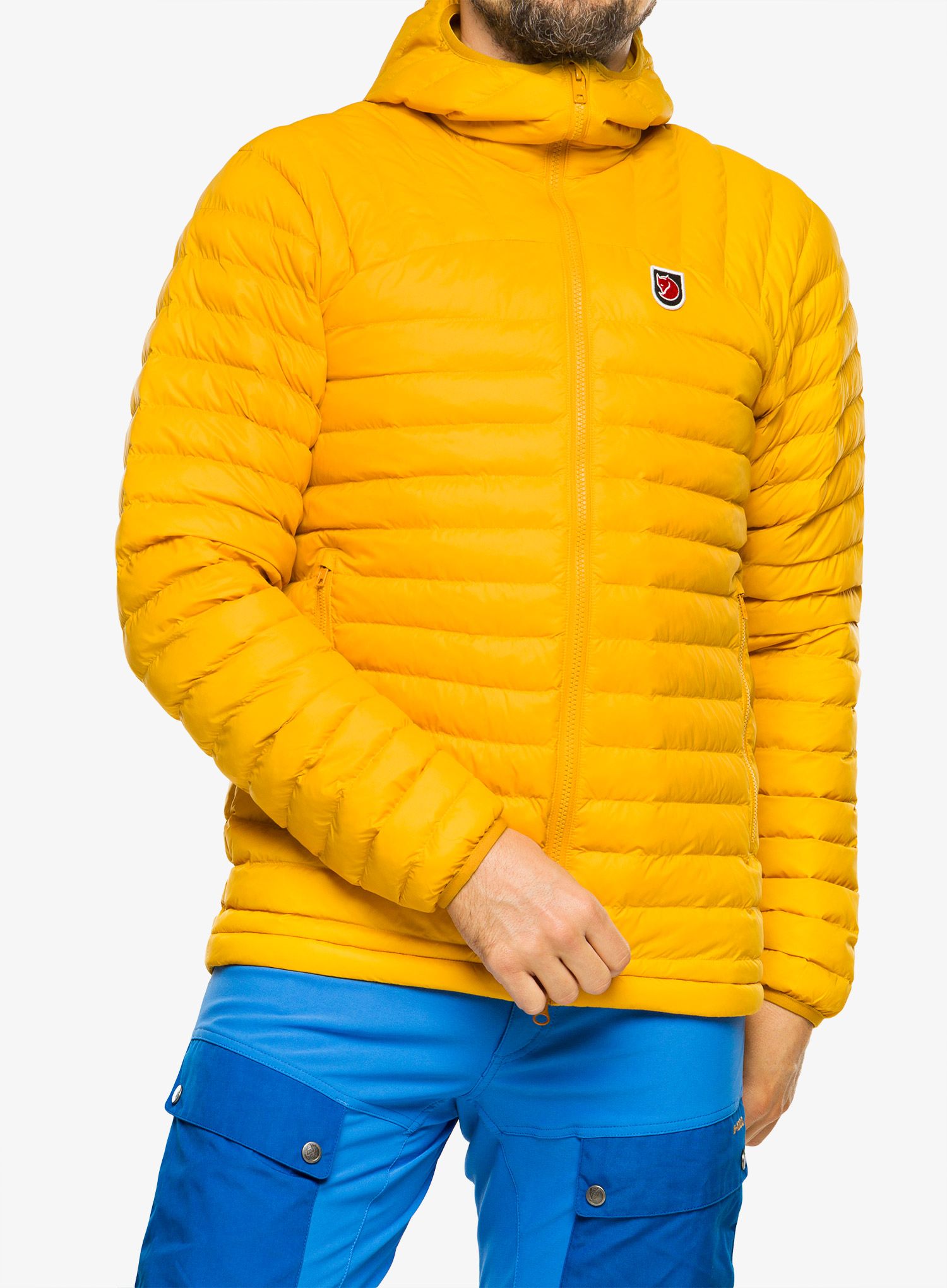 Zateplená bunda Fjallraven Expedition Latt Hoodie - mustard yellow