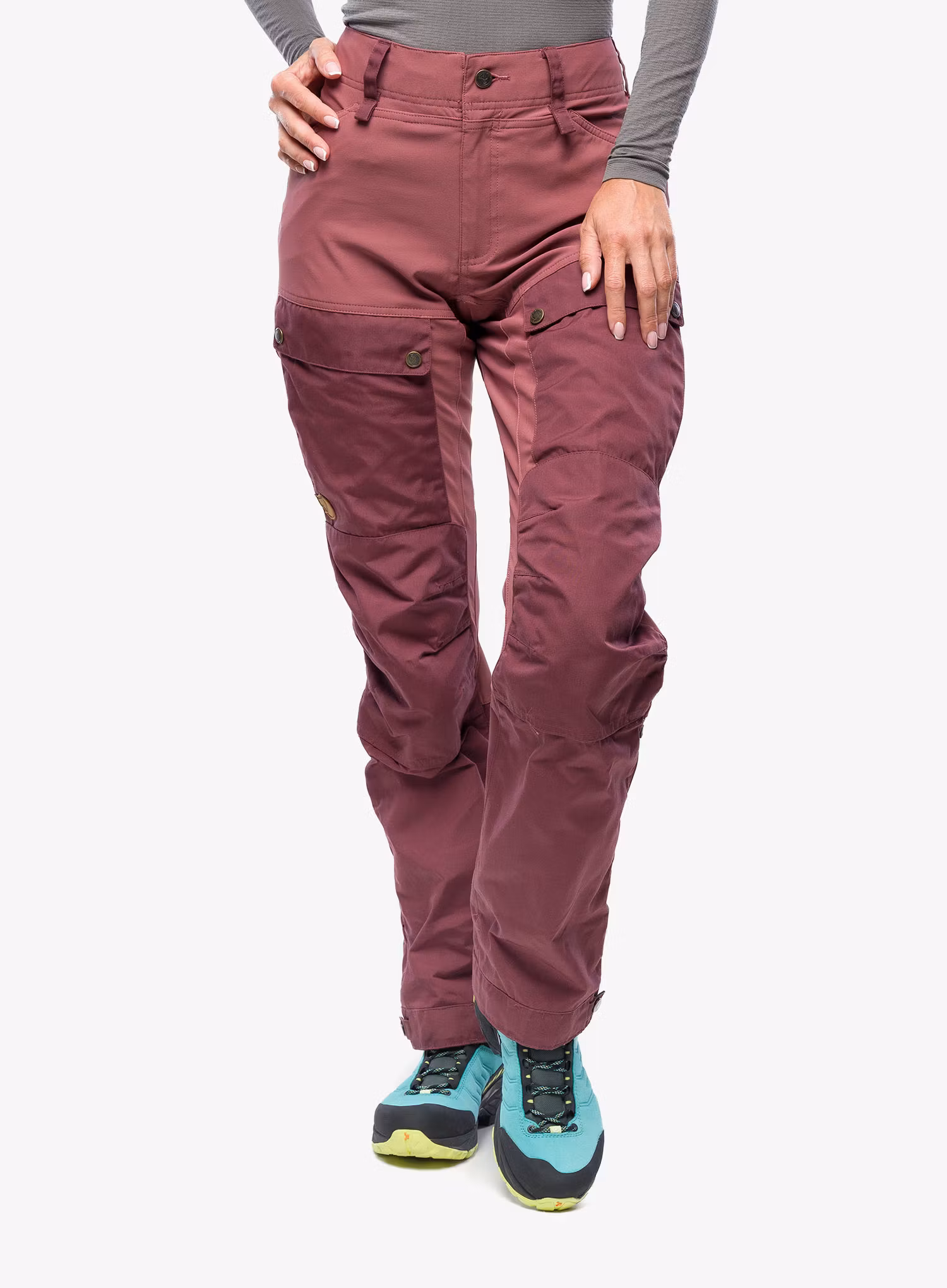 Dámske trekingové nohavice Fjallraven Keb Trousers - port/mesa purple