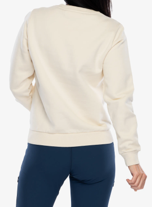 Mikina dámska Fjallraven Logo Sweater - chalk white/flame orange