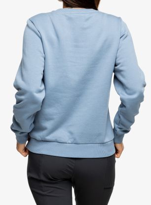 Mikina dámska Fjallraven Logo Sweater - dawn blue/terracotta brown