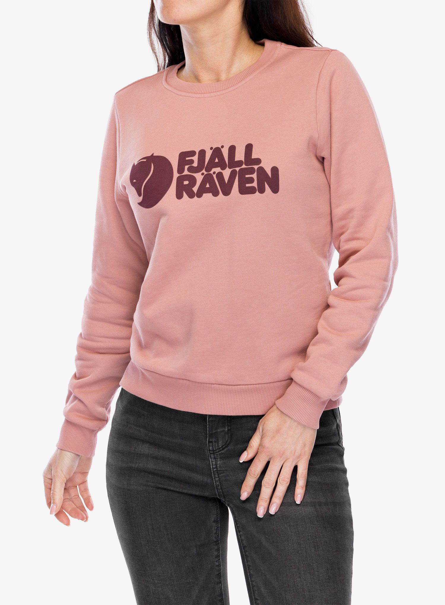 Mikina dámska Fjallraven Logo Sweater - dusty rose/port