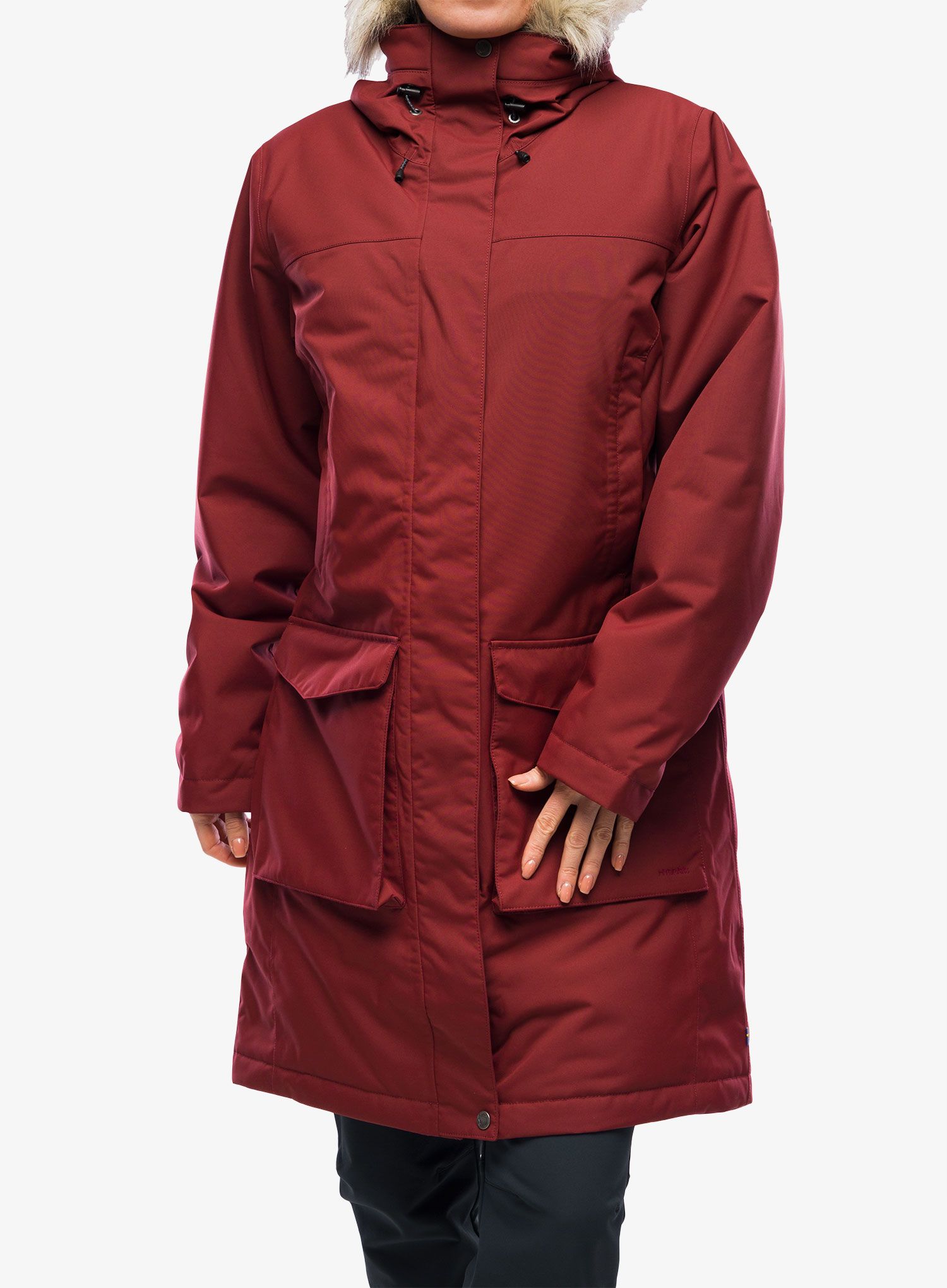 Dámska zimná parka Fjallraven Nuuk Lite Parka - bordeaux red