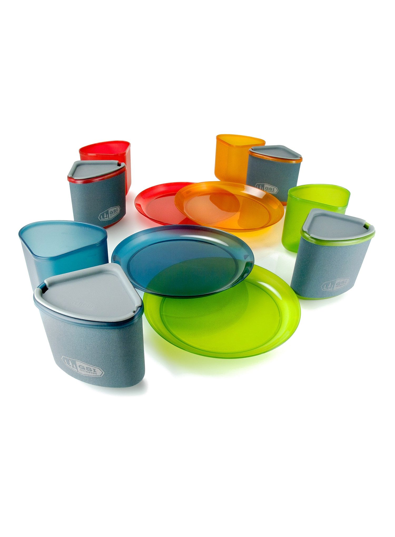 Turistický riad GSI Infinity 4 Person Compact Tableset - multicolor