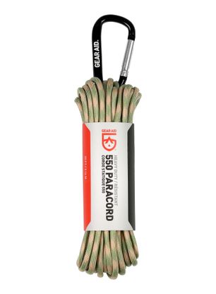 Lano Gear Aid Heavy-Duty 550 Paracord 9 m - sage/tan