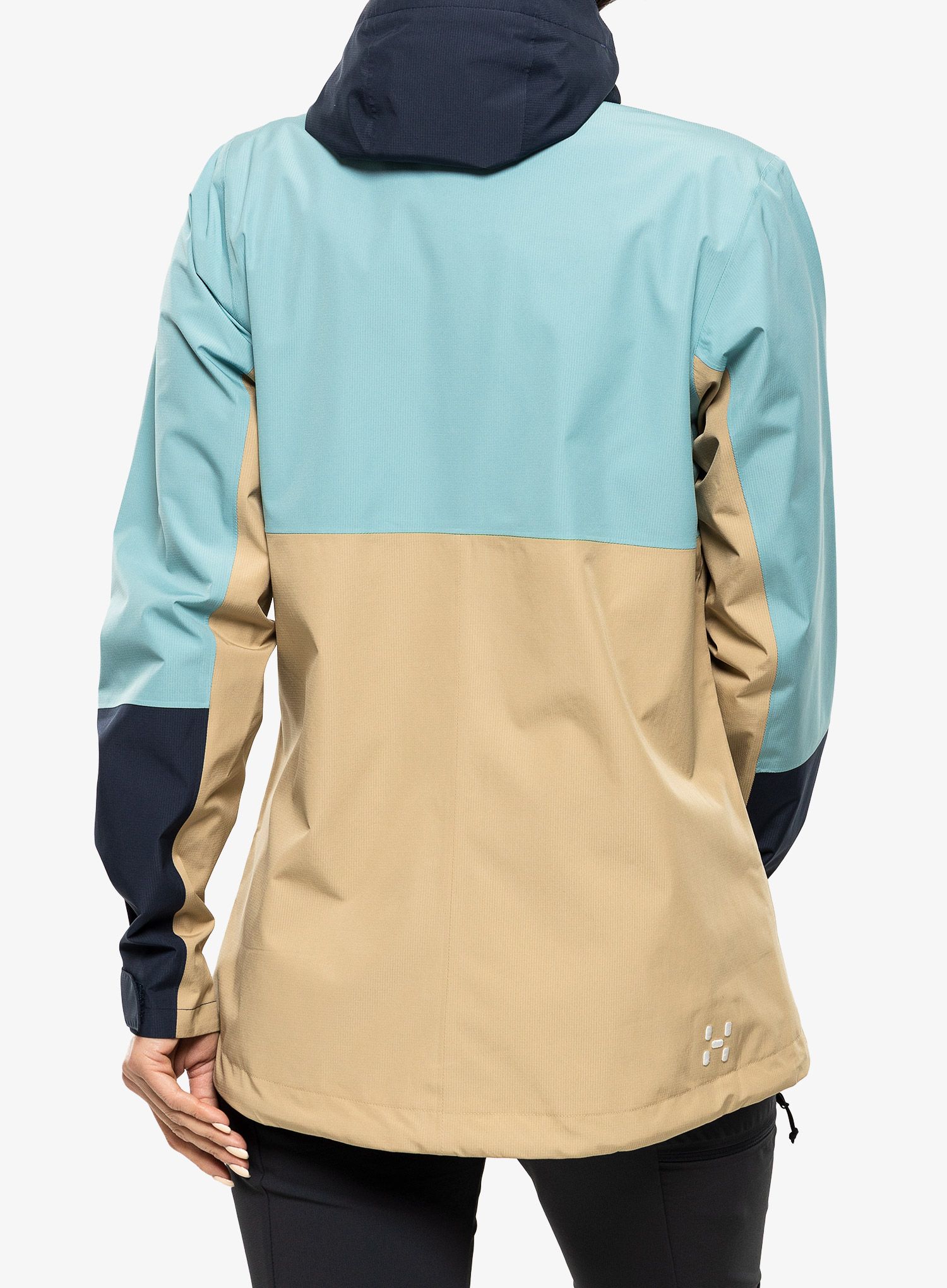 Nepremokavá bunda dámska Haglofs Finch Proof Jacket - sand/frost blue