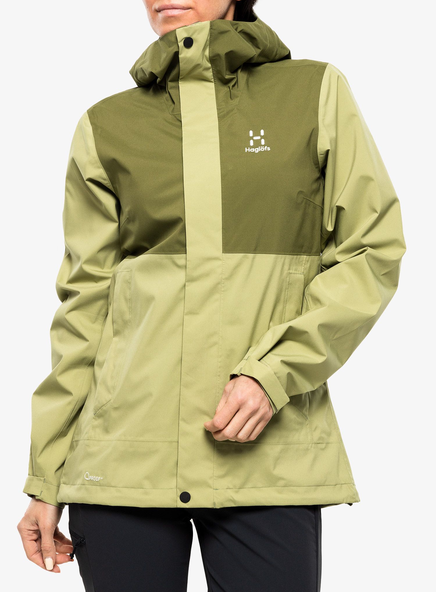 Nepremokavá bunda dámska Haglofs Koyal Proof Jacket - thyme green/olive green