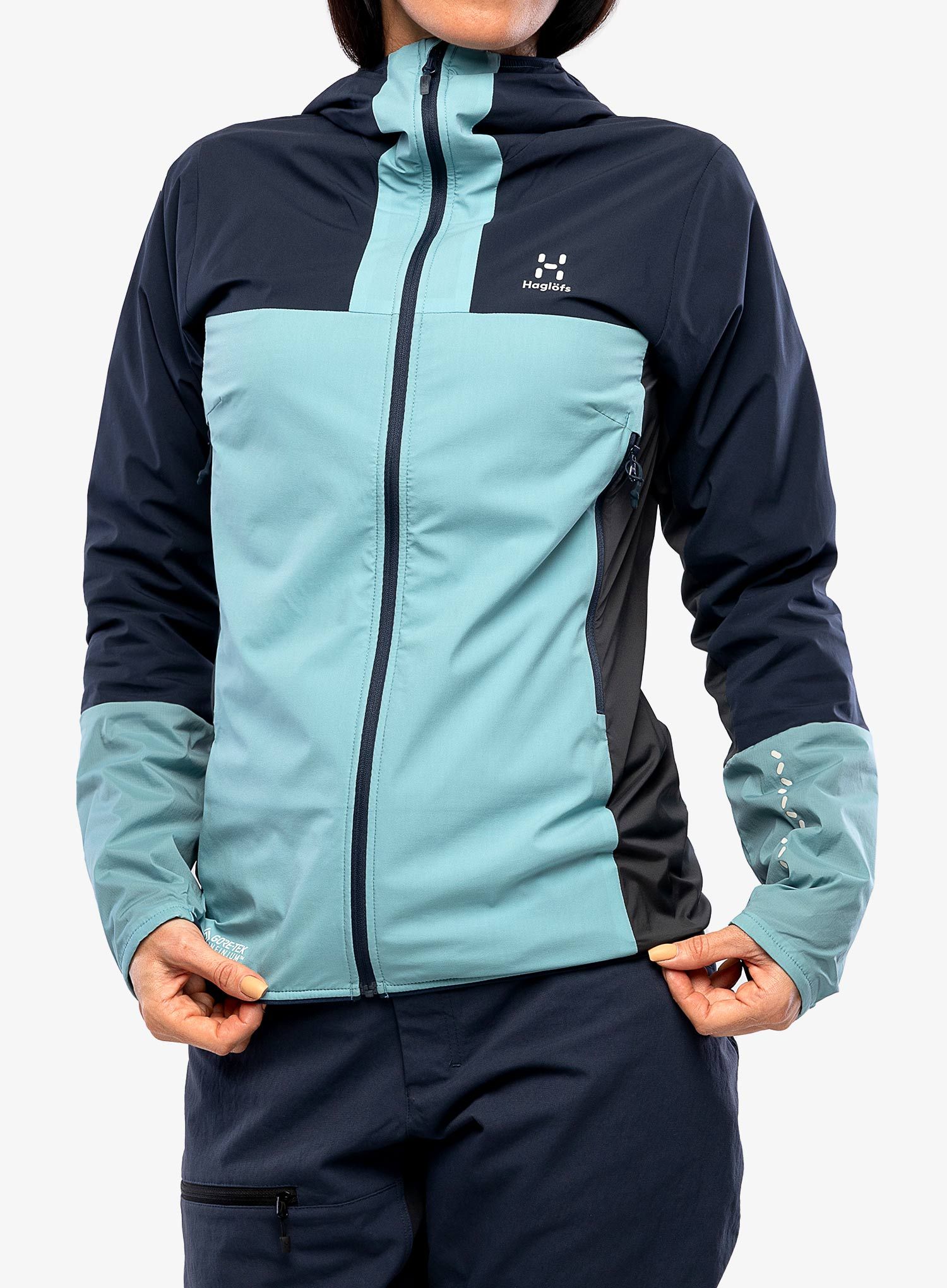 Zateplená bunda dámska Haglofs L.I.M Alpha Hood - frost blue/tarn blue