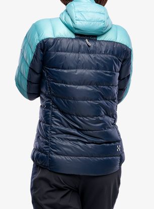 Bunda páperová dámska Haglofs L.I.M Down Hood - tarn blue/frost blue