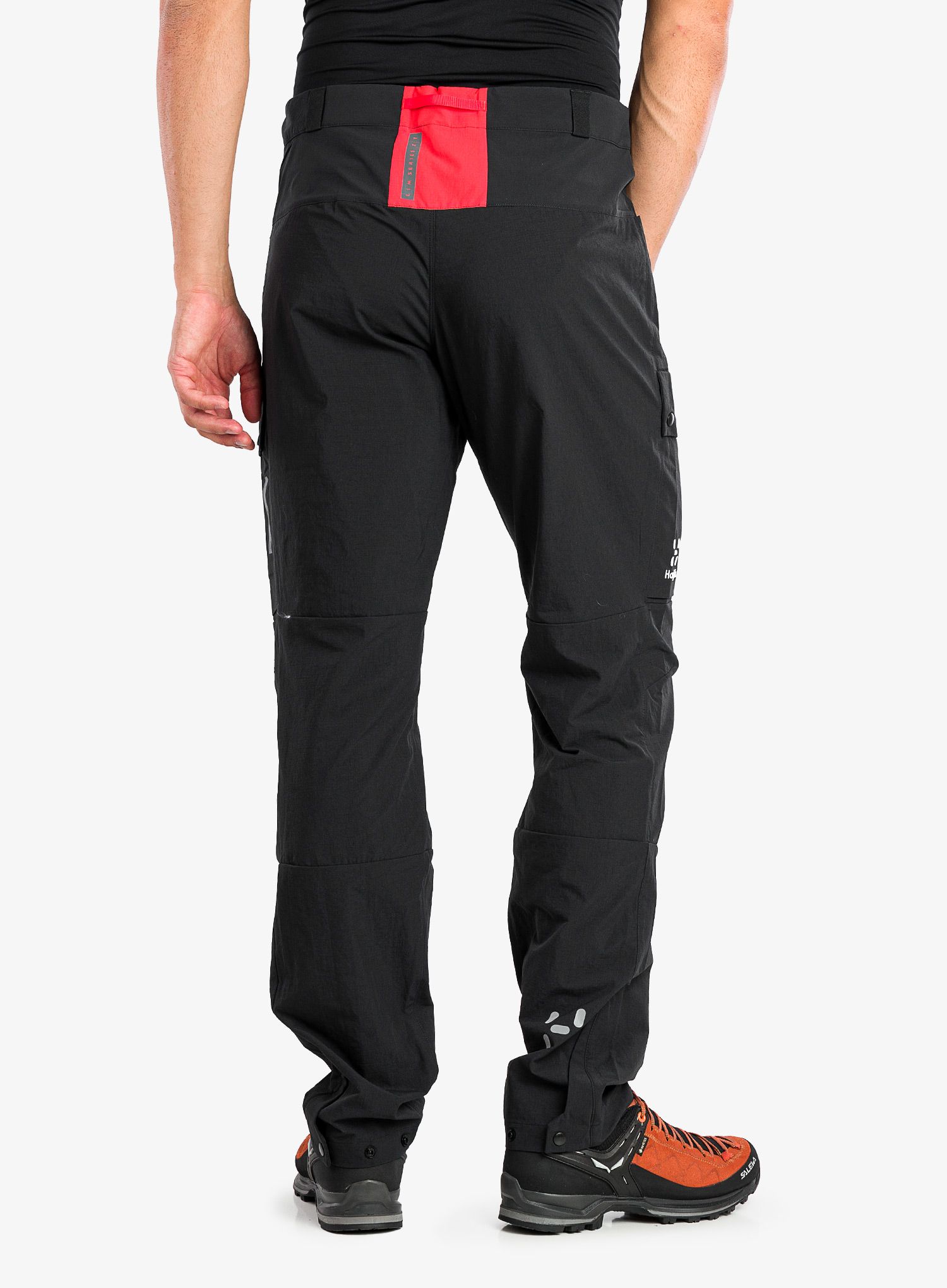 Pánske trekingové nohavice Haglofs L.I.M ZT Pant - true black/zenith red