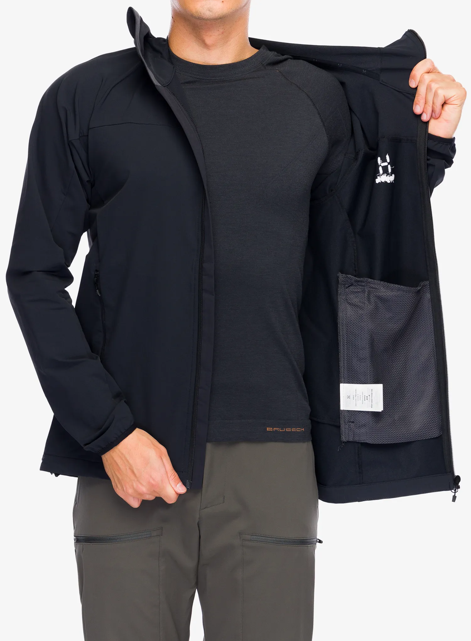 Softshellová bunda Haglofs Moran Softshell Hood - true black