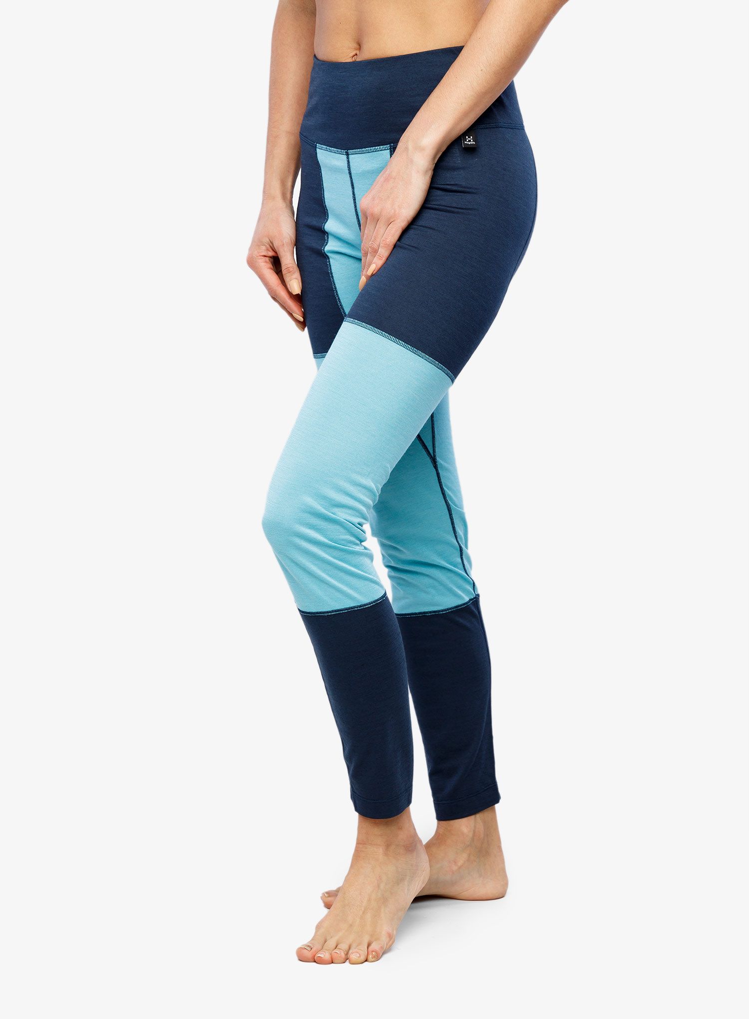 Dámske funkčné legíny Haglofs Natural Blend Tech Long Johns - tarn blue/frost blue