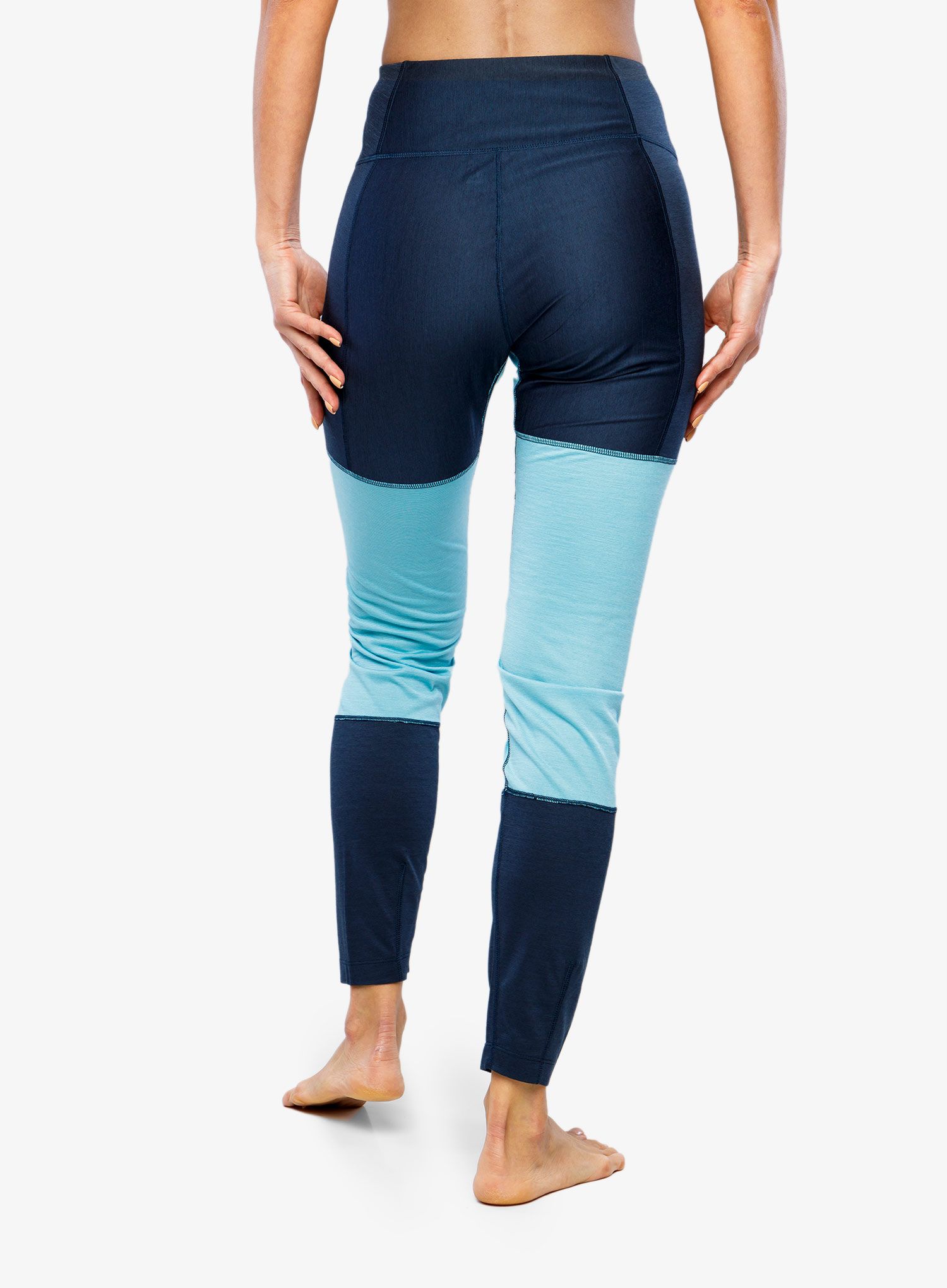 Dámske funkčné legíny Haglofs Natural Blend Tech Long Johns - tarn blue/frost blue