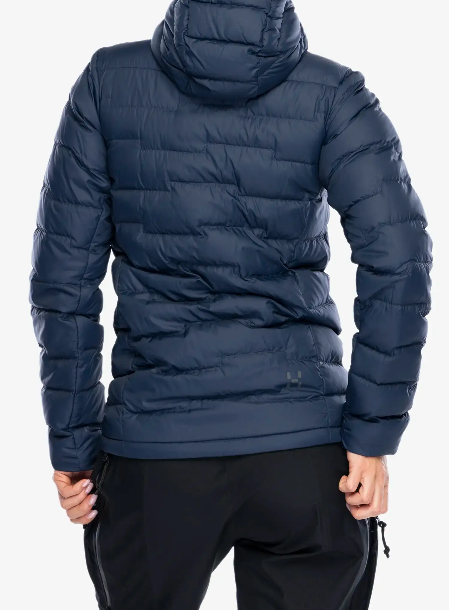 Bunda páperová dámska Haglofs ROC Flash Down Hood - tarn blue