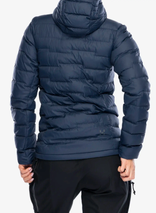 Bunda páperová dámska Haglofs ROC Flash Down Hood - tarn blue