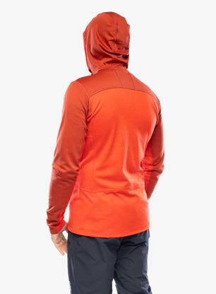 Flísová mikina Haglofs ROC Flash Mid Hood - corrosion/zenith red