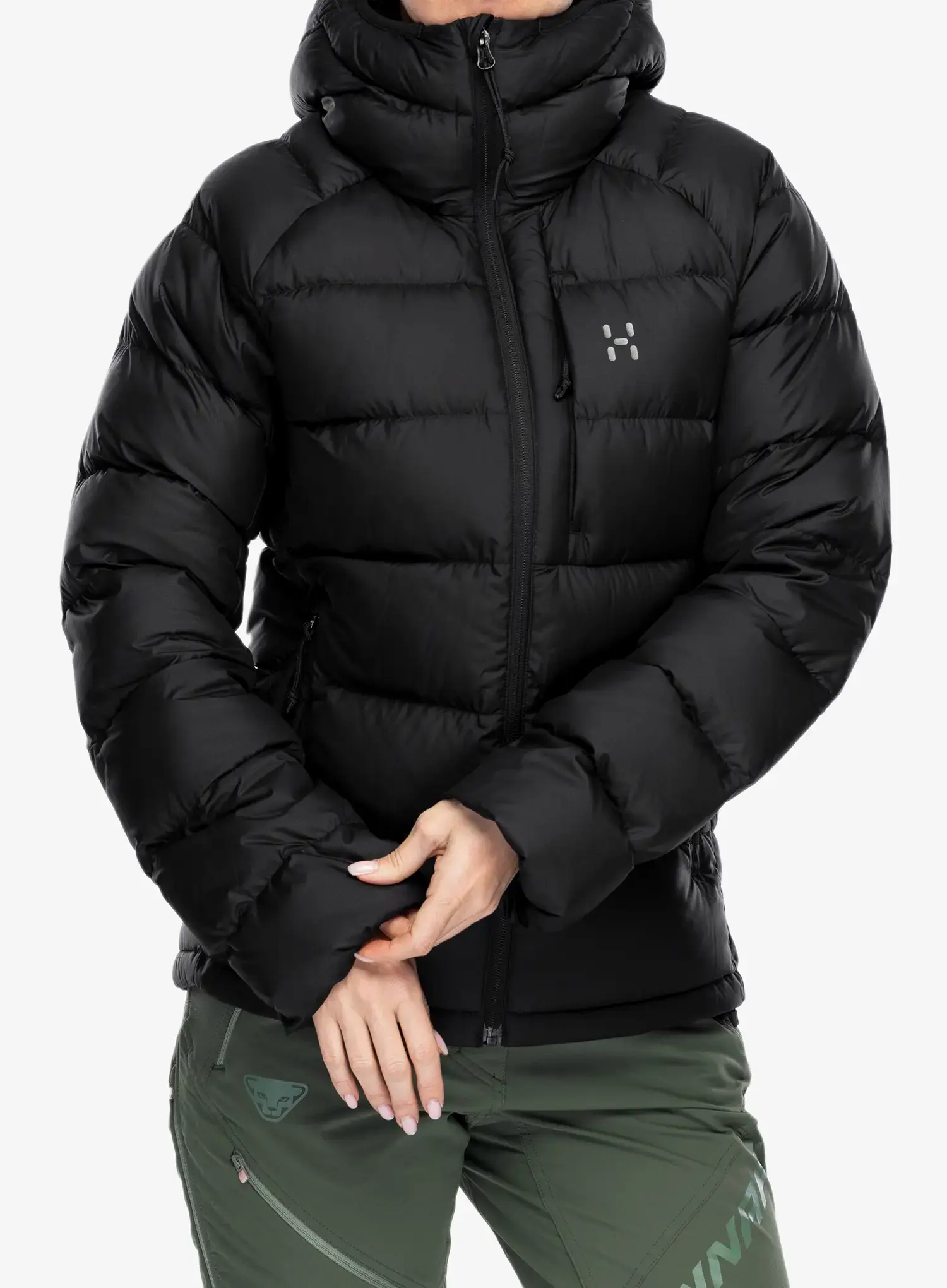 Bunda páperová dámska Haglofs Rosson Down Hood - true black