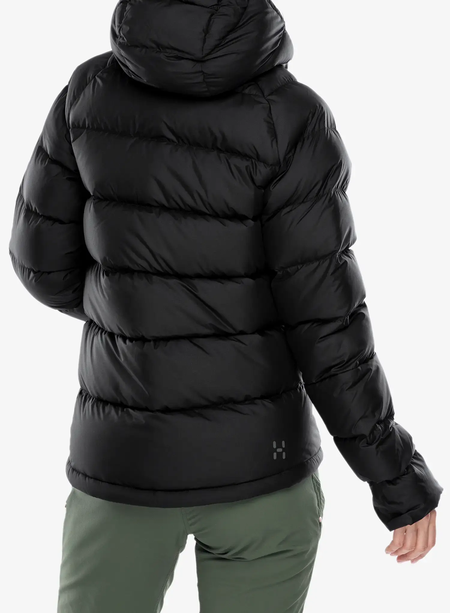Bunda páperová dámska Haglofs Rosson Down Hood - true black