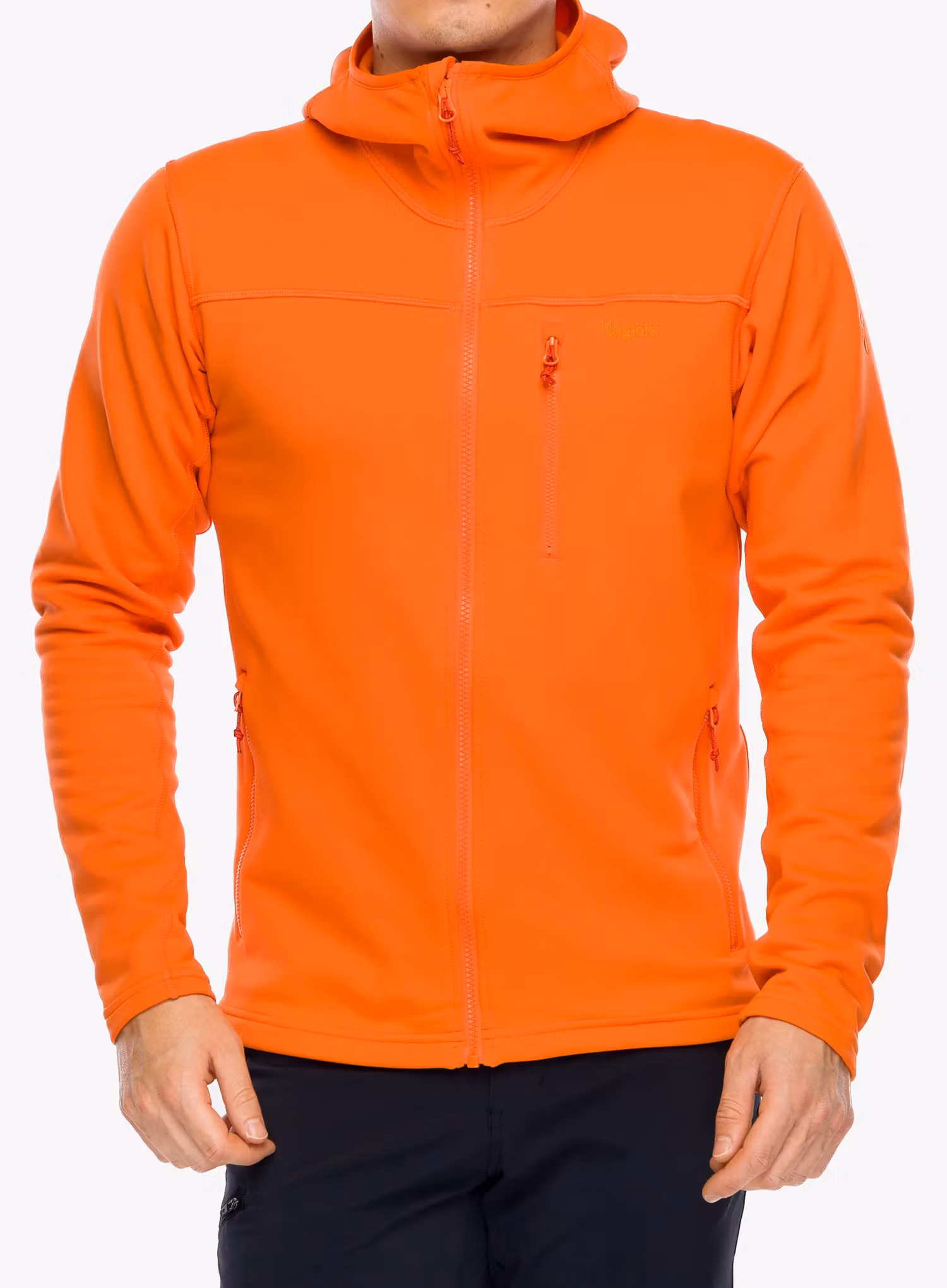 Flísová mikina Haglofs Rosson Mid Hood - blaze orange