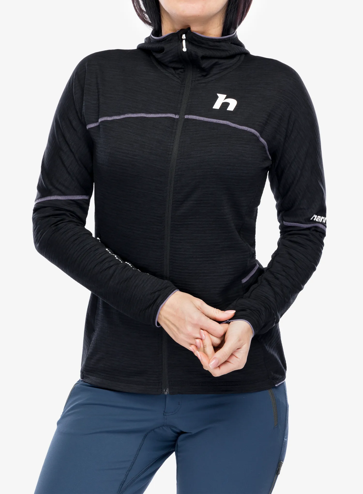 Dámska mikina s kapucňou Hannah Meda Hoody - anthracite mel