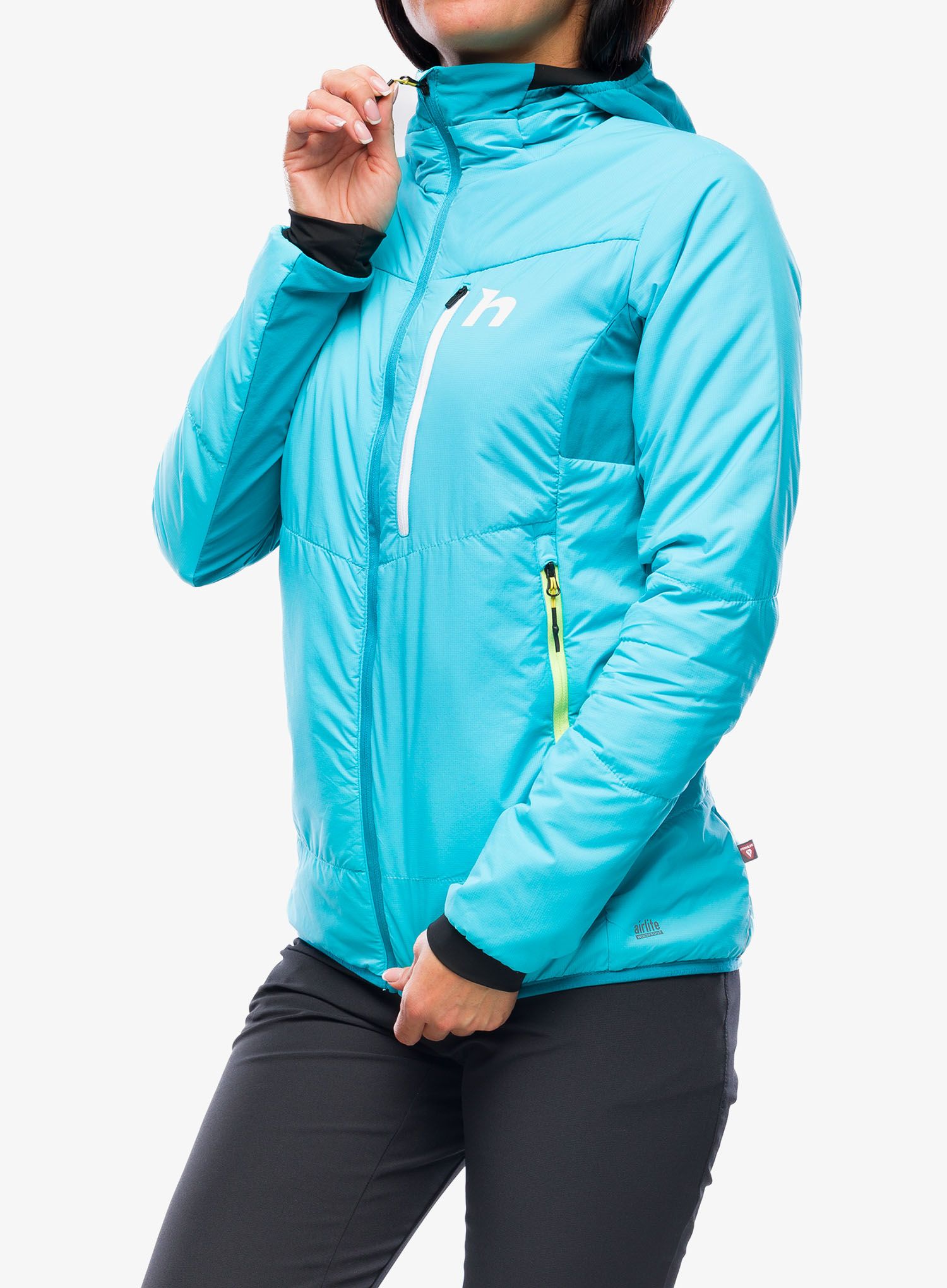 Dámska hybridná bunda dámska Hannah Nava Hoody - scuba blue/enamel blue