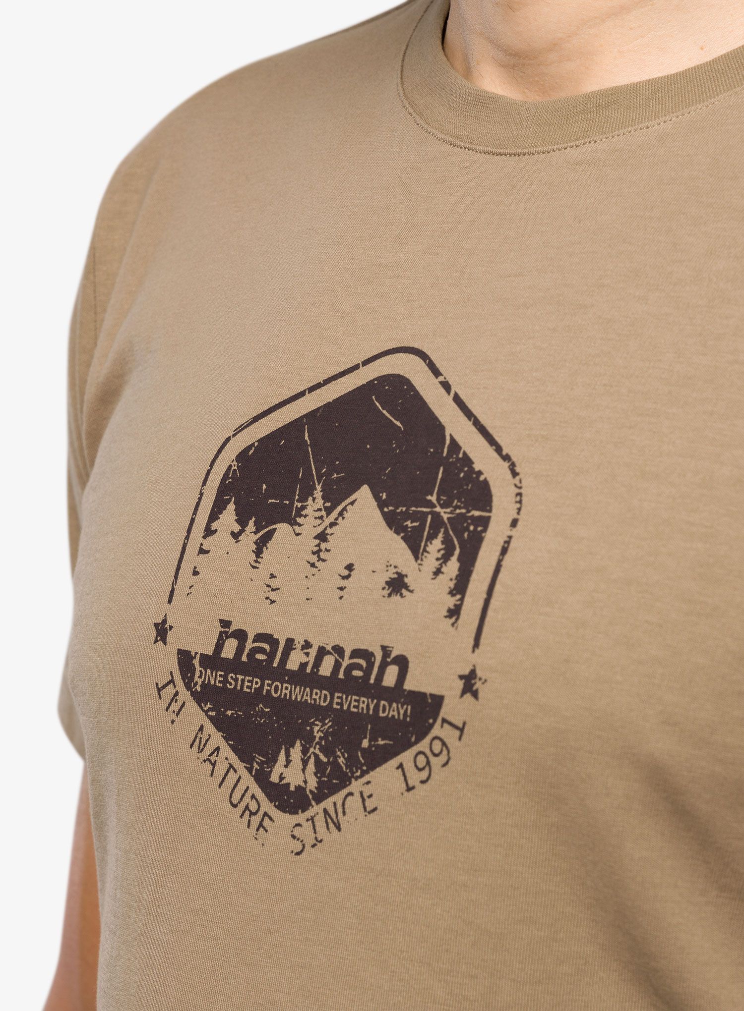 Bavlnené tričko Hannah Ramone - timber wolf