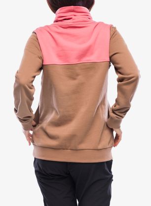 Mikina bez kapucne dámska Hannah Sibele - coca mocha/faded rose