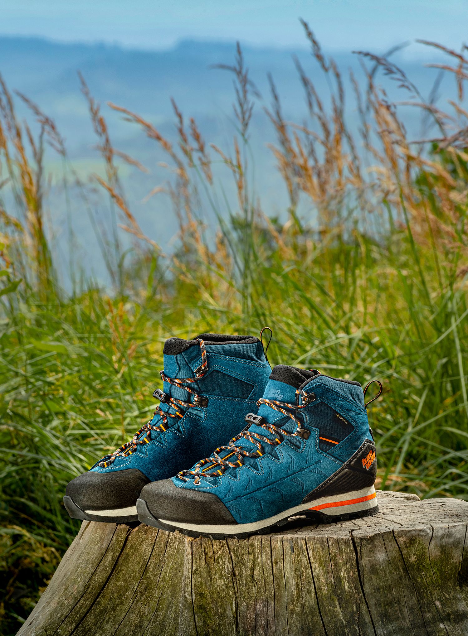 Pánske topánky Hanwag Makra Light GTX - seablue/orange