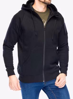 Taktická mikina Helikon-Tex Urban Tactical Hoodie Lite Full Zip - black