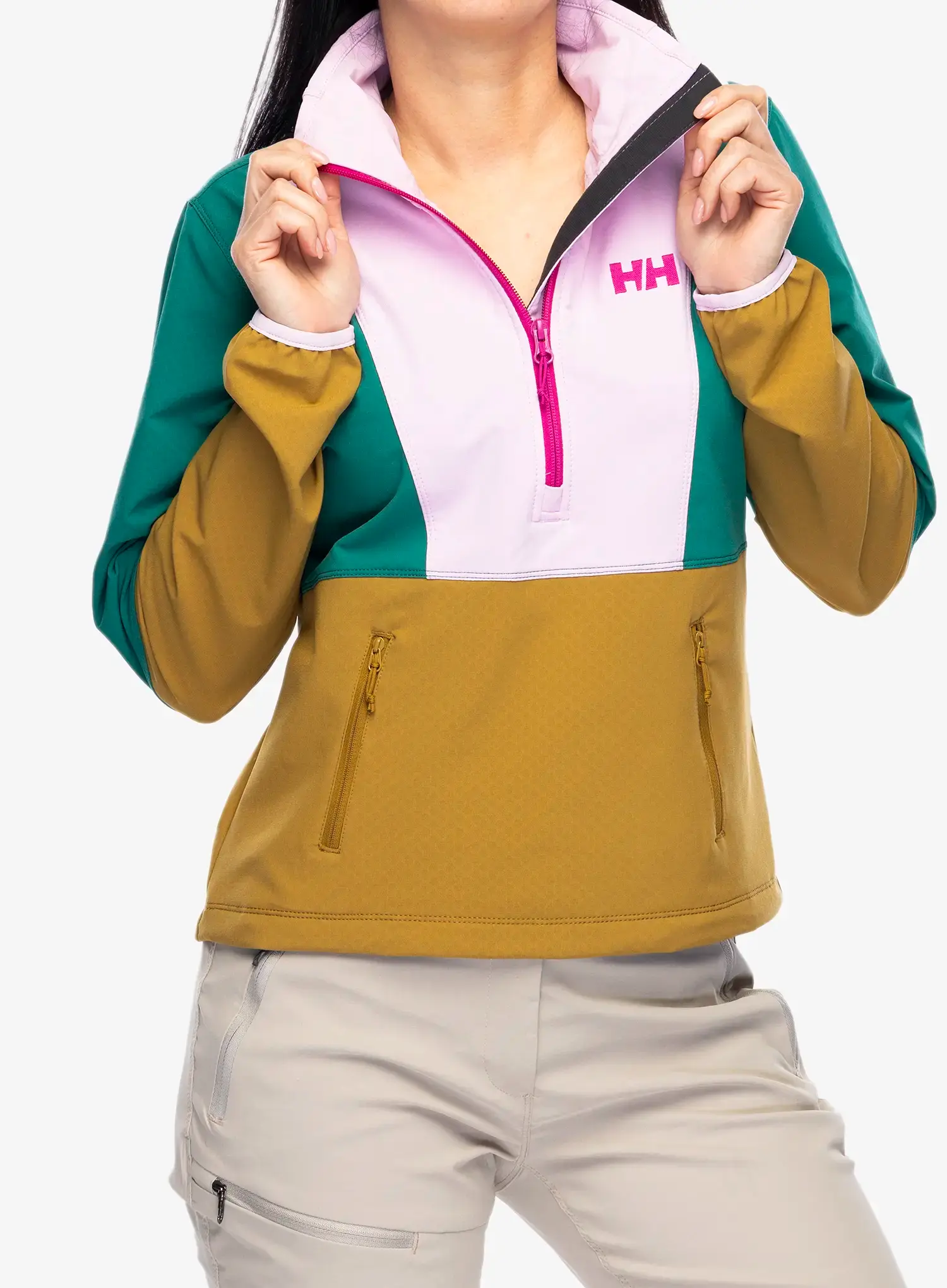 Bunda dámska Helly Hansen Cascade Shield Anorak - lynx/cherry blossom