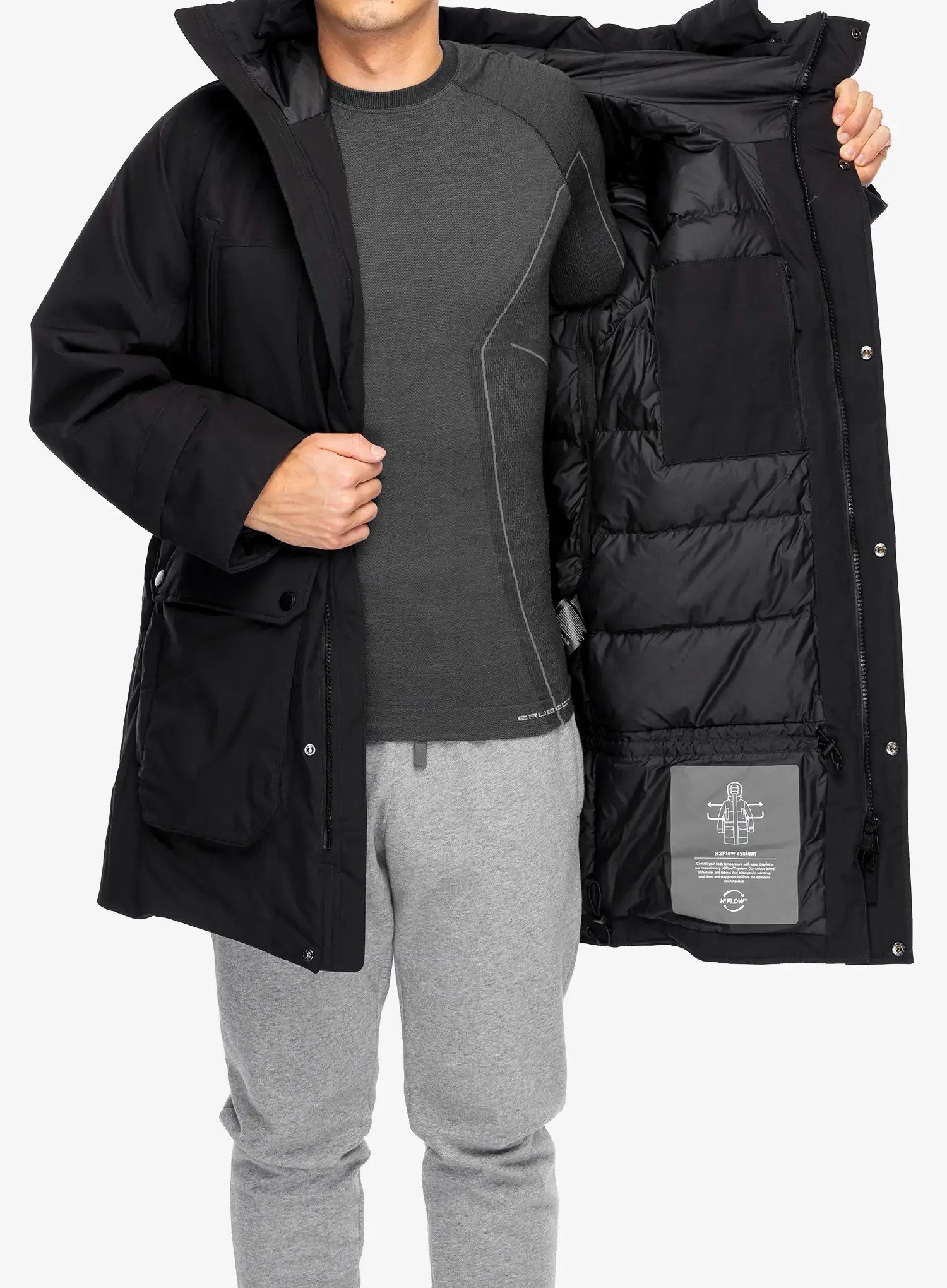 Páperový kabát Helly Hansen Escape Down Flow Parka - black