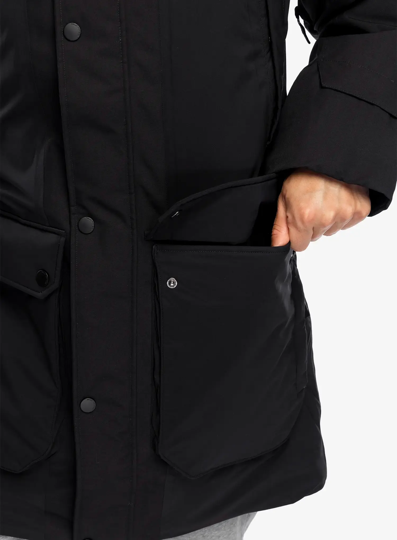 Páperový kabát Helly Hansen Escape Down Flow Parka - black