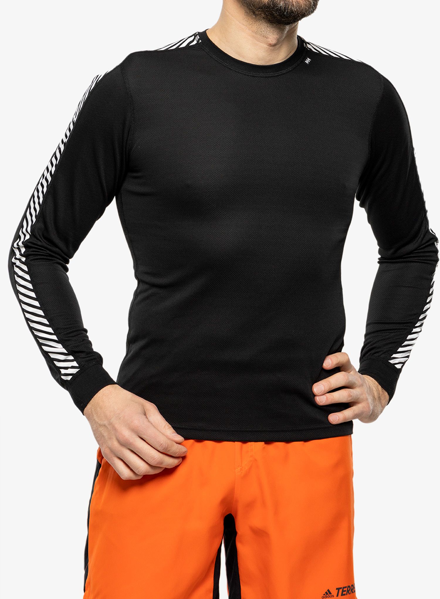 Funkčné tričko Helly Hansen HH LIFA Stripe Crew - black