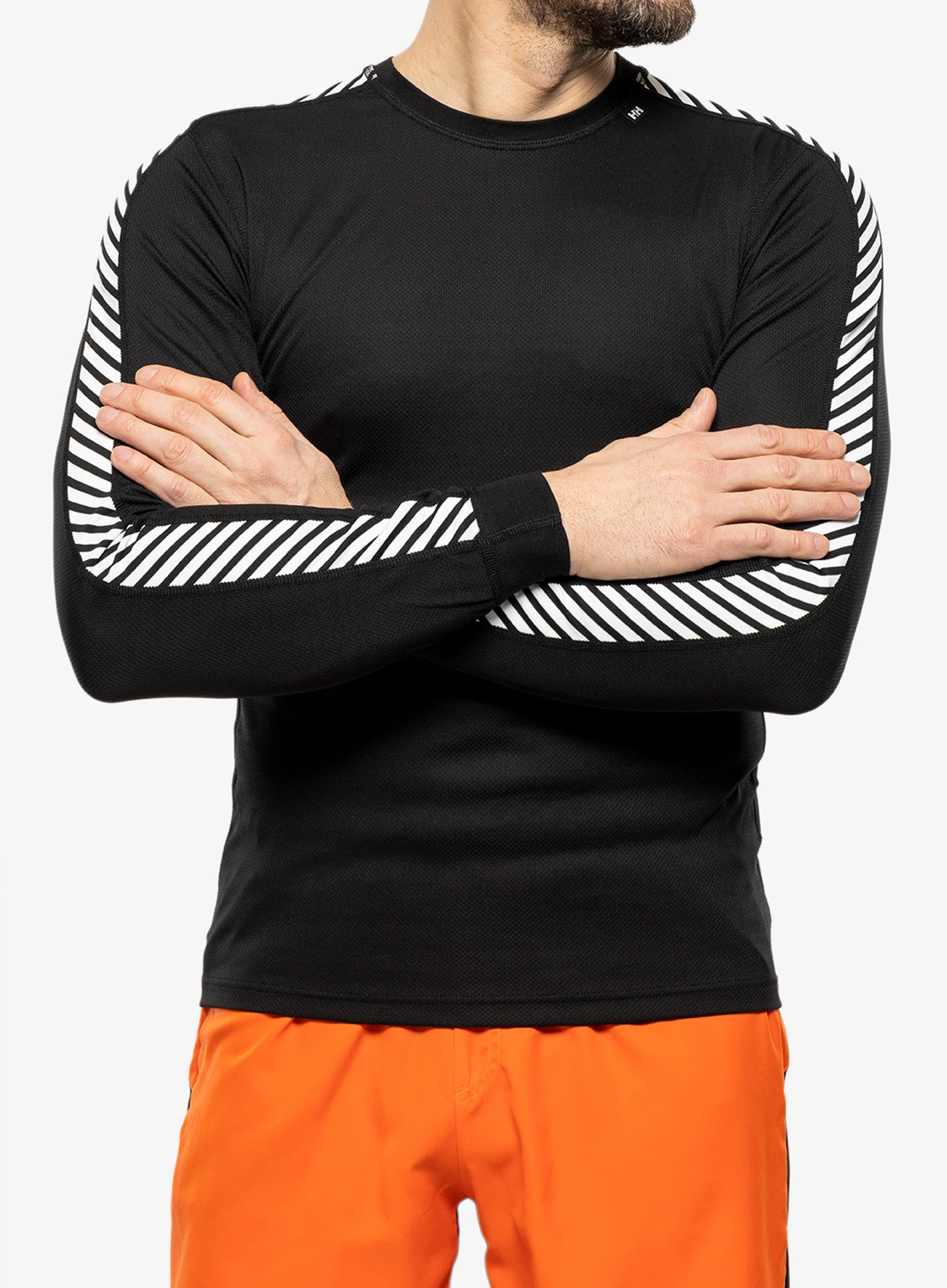 Funkčné tričko Helly Hansen HH LIFA Stripe Crew - black