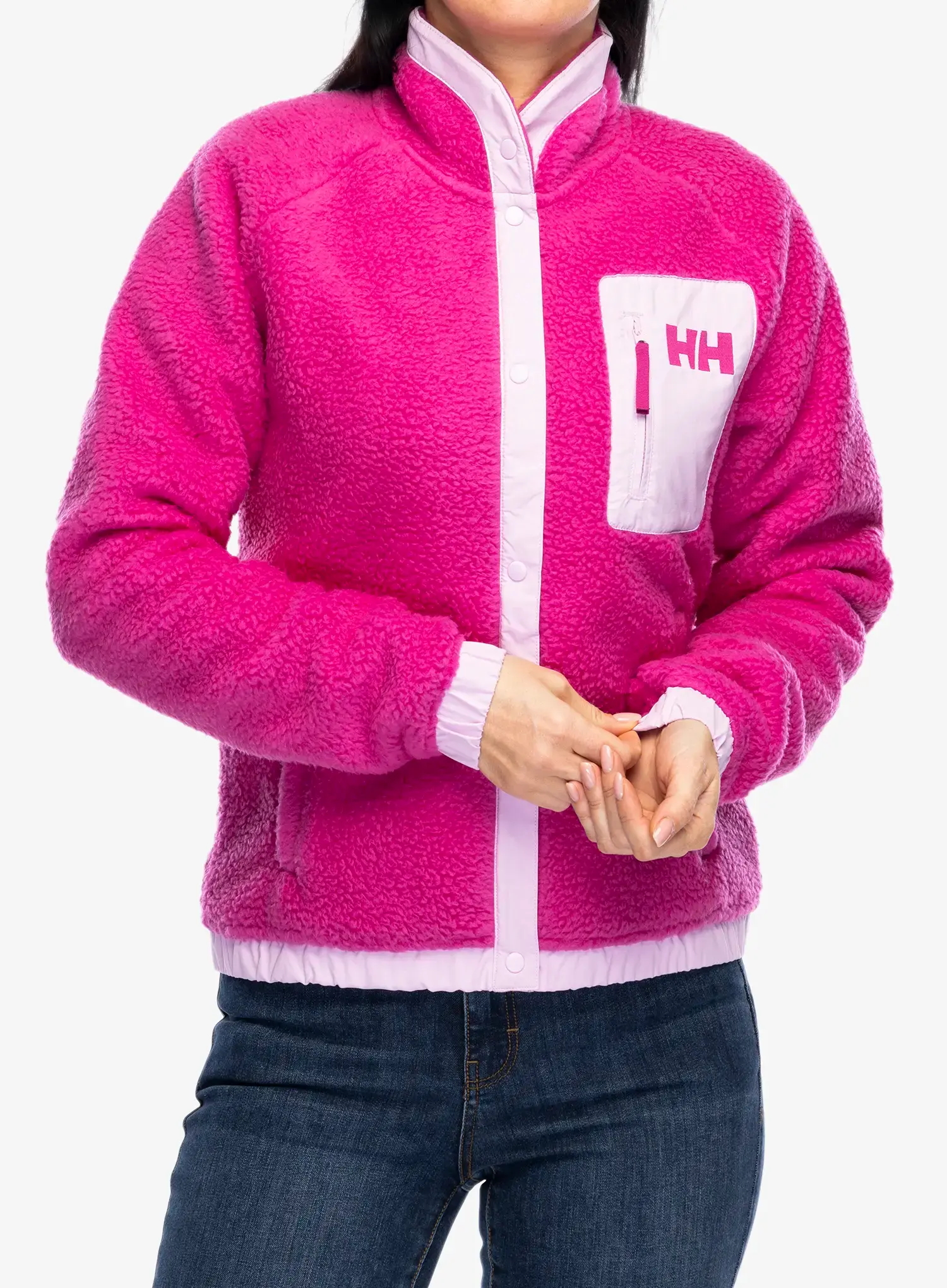 Flísová mikina dámska Helly Hansen Imperial Pile Snap - magenta 2.0