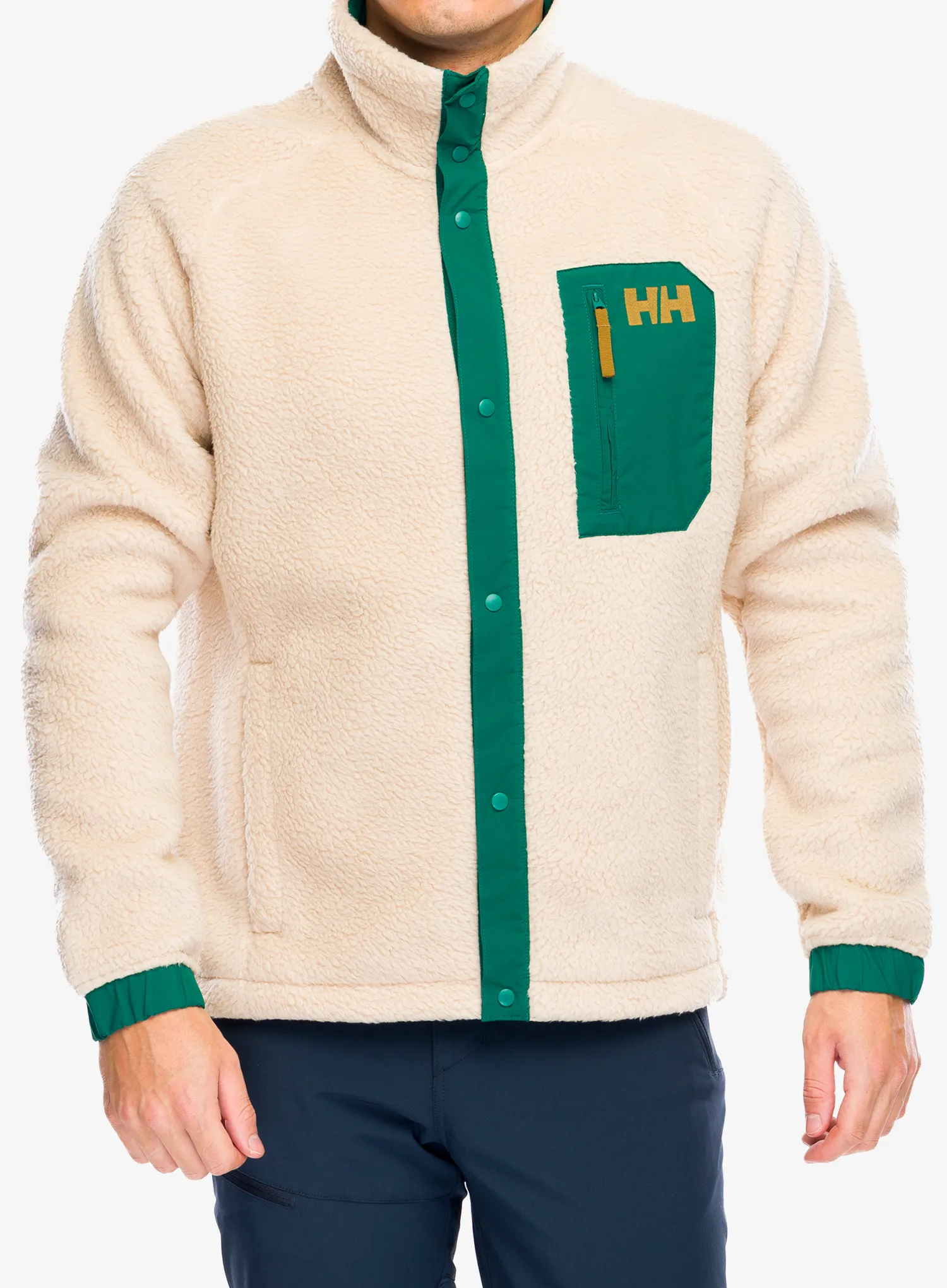 Flísová bunda Helly Hansen Panorama Pile Snap - oatmeal