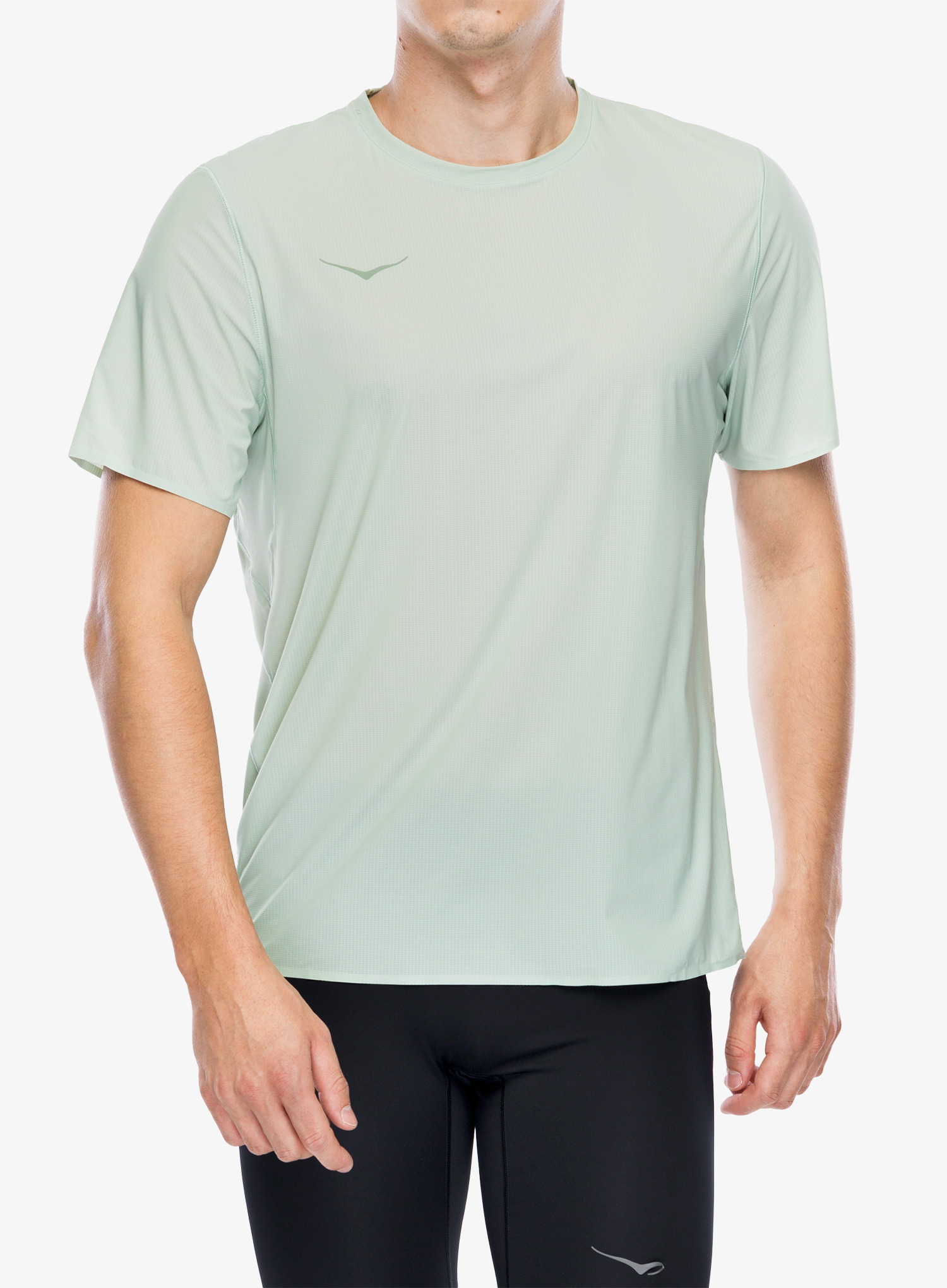 Bežecké tričko Hoka Performance Run Short Sleeve - aloe vera