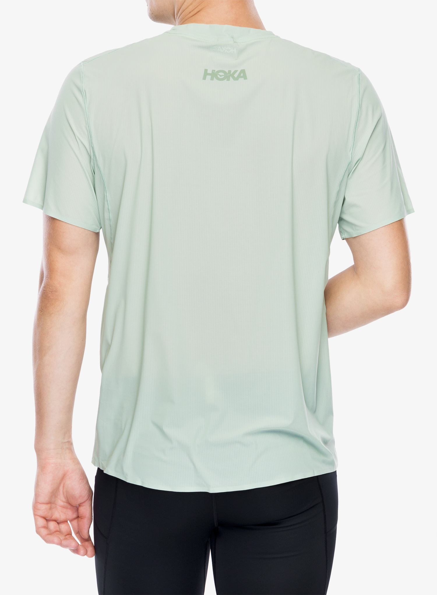 Bežecké tričko Hoka Performance Run Short Sleeve - aloe vera