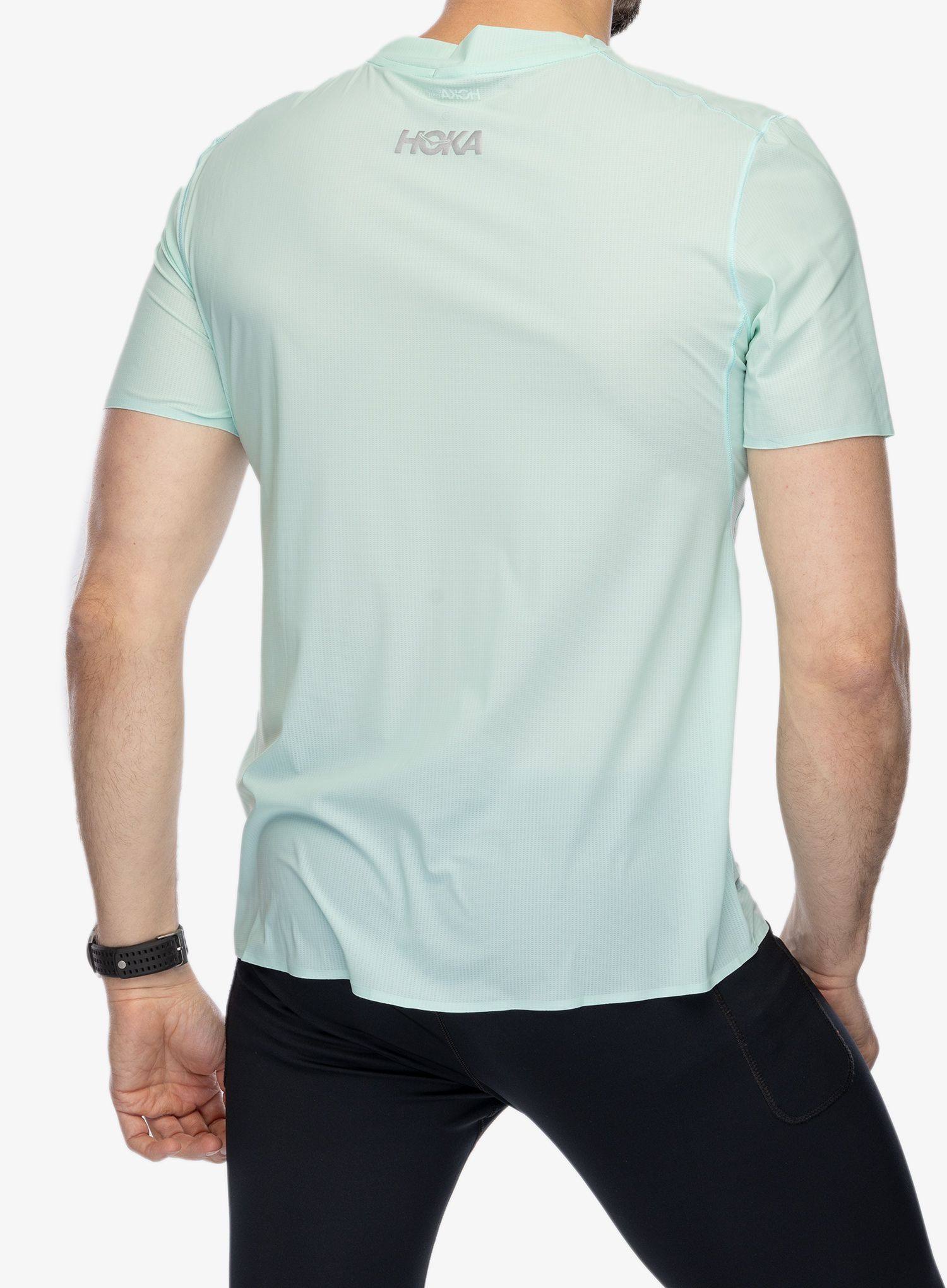 Bežecké tričko Hoka Performance Run Short Sleeve - cloudless